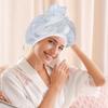 Net Plopping Cap for Drying Curly Hair, Adjustable Shower Bonnet with Drawstring, Reusable, 4-Pack view 4