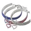 Angoily 3-Piece Elegant Heart-Shaped Pet Collar Set with Crystals for Cats and Dogs, White view 4