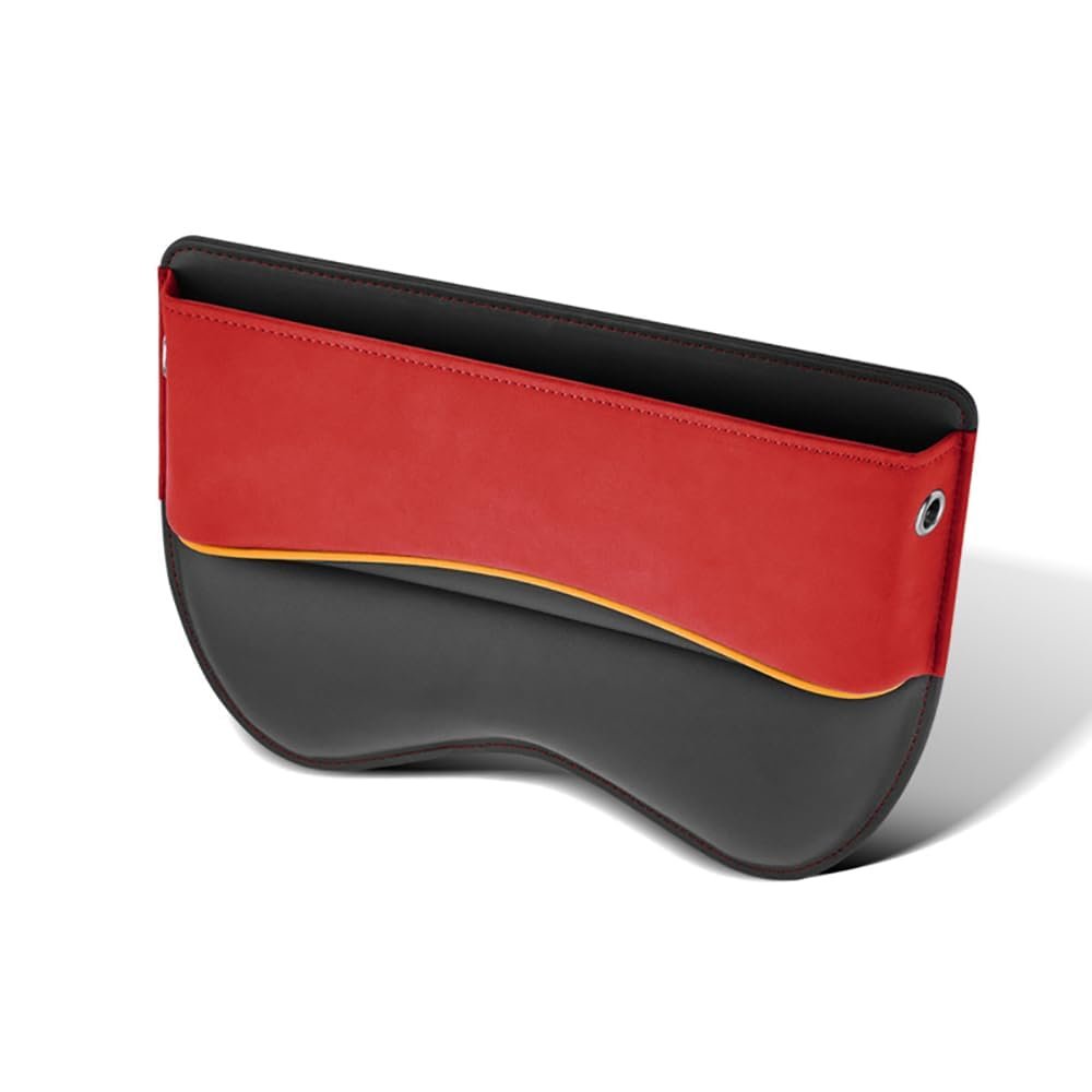 TENREV Storage Box for Car Seats, for Benz A-Class W177 A160 A180 A200 A260, Front Seat Side Pocket, Leather Storage Bag, B-Red