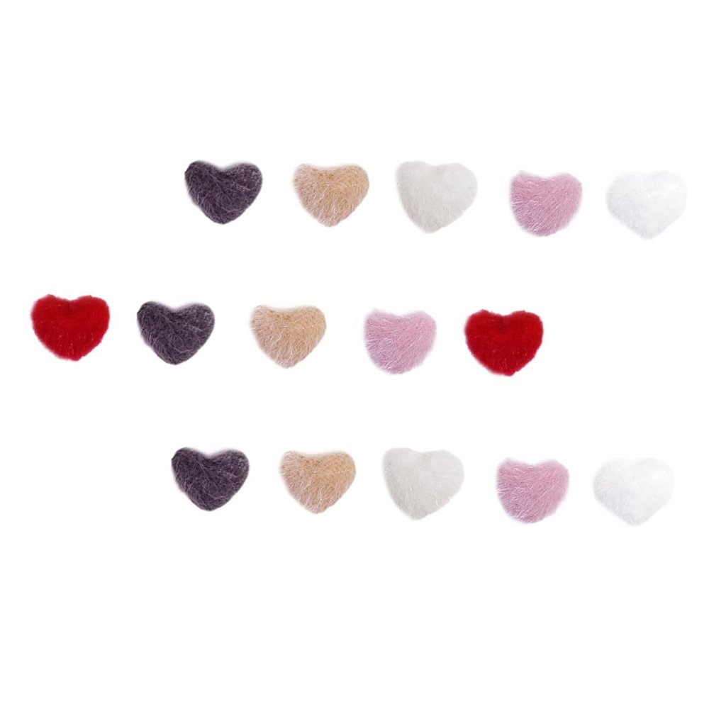 Housoutil 15-Piece Plush Nail Decorations, DIY Manicure Accessories