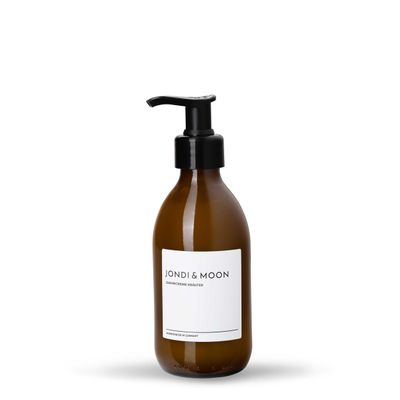 JONDI&MOON Herbal Toothpaste – Refillable Fluoride Toothpaste, Vegan, Natural Ingredients, 250 mL Glass Dispenser