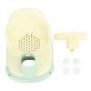 Baby Bath Seat with Water Pump Button, Foldable Backrest and Suction Cups, Green view 1