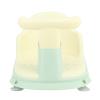 Baby Bath Seat with Water Pump Button, Foldable Backrest and Suction Cups, Green view 3