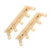 Wall-Mounted Wooden Cat Steps, 2 Pieces, Beige Plastic view 1