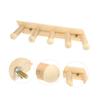 Wall-Mounted Wooden Cat Steps, 2 Pieces, Beige Plastic view 2
