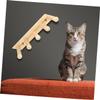 Wall-Mounted Wooden Cat Steps, 2 Pieces, Beige Plastic view 3