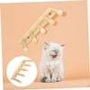 Wall-Mounted Wooden Cat Steps, 2 Pieces, Beige Plastic view 4