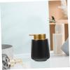 Blue Ceramic Liquid Dispenser Bottle with Push Mechanism view 3