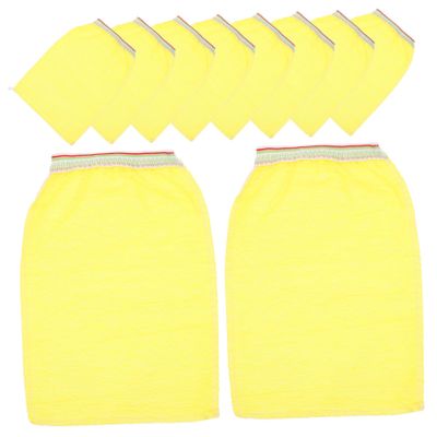 Disposable Nonwoven Exfoliating Gloves, Yellow
