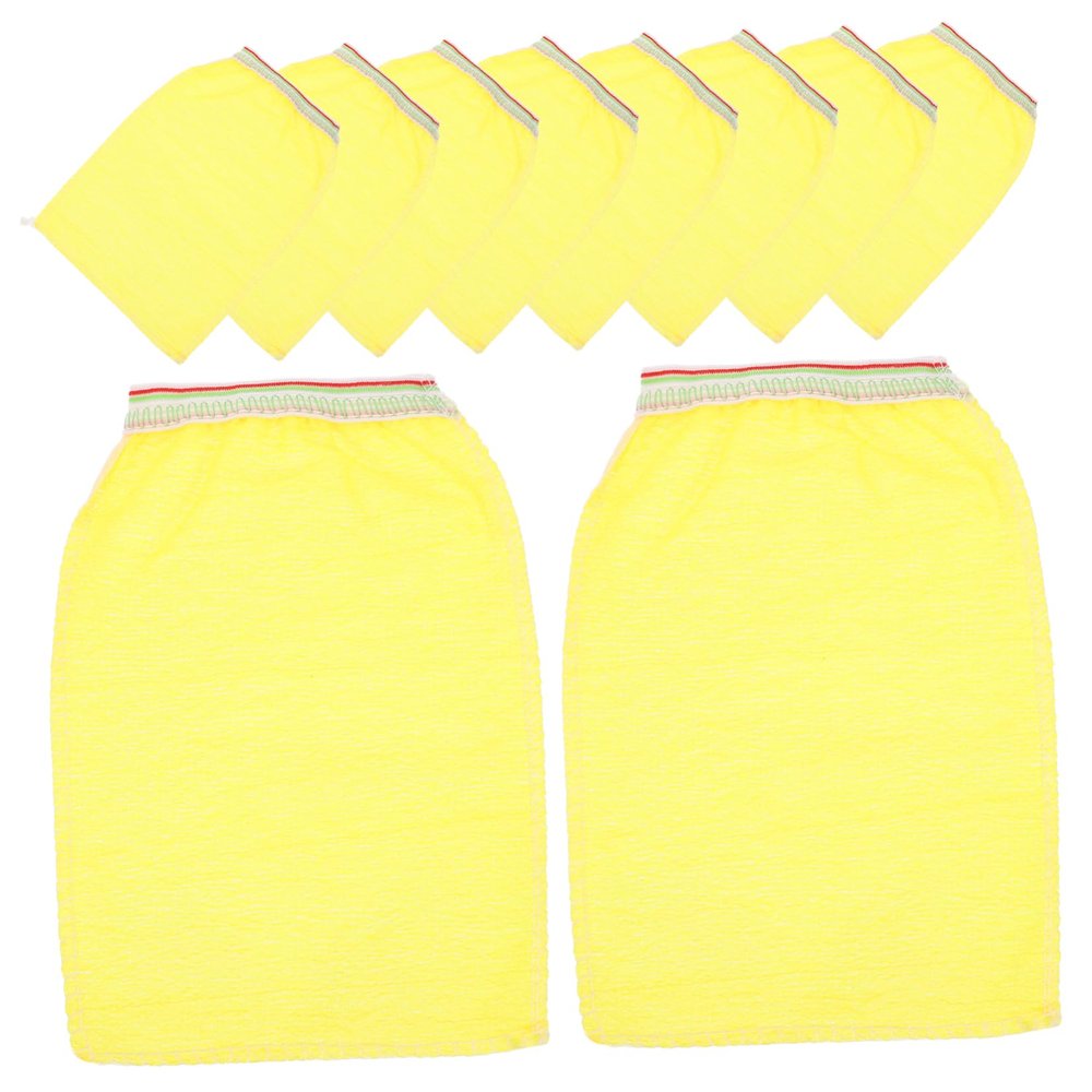 Disposable Nonwoven Exfoliating Gloves, Yellow