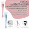 2-Piece Silicone Facial Mask Brush Applicators, Blue and Pink view 3