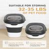 DDMOMMY 13.6/15.9 kg Foldable Dog Food Storage Container with Airtight Lids, Wheels, Scoop and 2 Food Containers view 2