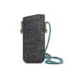stilbag Hanging Wool Felt Glasses Case | Durable Case for Glasses | For Women and Men | Handmade in Germany - Anthracite-Pink (Anthracite-Petrol) view 4