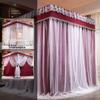 SZITW Double-Layer Luxury Bed Canopy Mosquito Net, Blue-1, 180 x 200 x 200 cm view 3