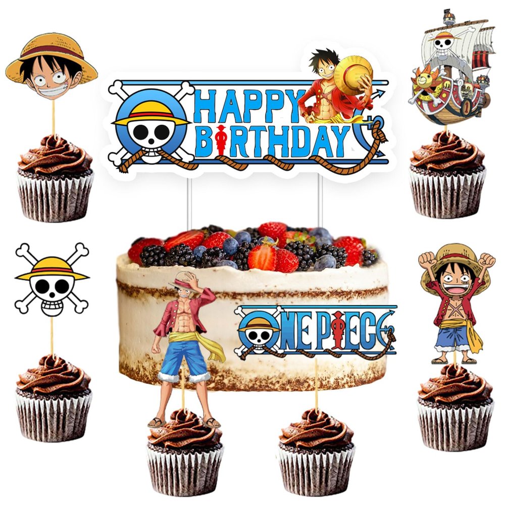 25-Piece Happy Birthday Cake Decoration Set for Kids