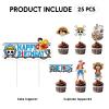 25-Piece Happy Birthday Cake Decoration Set for Kids view 2