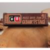 Urhome Gift Box Happy 91st Birthday with Duplo Chocolate Bar - Surprise Wooden Box with Engraved Message, Including Chocolate Bar - Birthday Gift, Dark Brown view 1