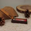 Urhome Gift Box Happy 91st Birthday with Duplo Chocolate Bar - Surprise Wooden Box with Engraved Message, Including Chocolate Bar - Birthday Gift, Dark Brown view 2