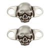 FINGERINSPIRE 2-Piece Skull Shoelace Charms, Antique Silver view 1