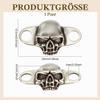 FINGERINSPIRE 2-Piece Skull Shoelace Charms, Antique Silver view 2