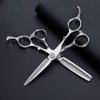 RWRAPS 6-Inch Professional Hairdressing Scissor Set, Straight and Thinning Scissors, Silver view 1
