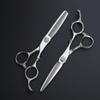 RWRAPS 6-Inch Professional Hairdressing Scissor Set, Straight and Thinning Scissors, Silver view 2