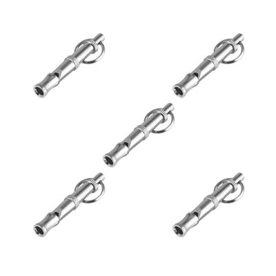 Paowsietiviity Ultrasonic Dog Whistle, Silver-Colored, 5-Pack