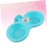 Angoily Hanging Double Food and Water Bowl for Cats and Dogs, Blue view 4