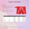 inhzoy Men's Wetlook Boxershorts with Bulge Pouch, Glossy Patent-Look Finish and Zipper, Red, M view 3