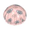 Cute Koala Pattern Double-Layer Waterproof Shower Cap view 1