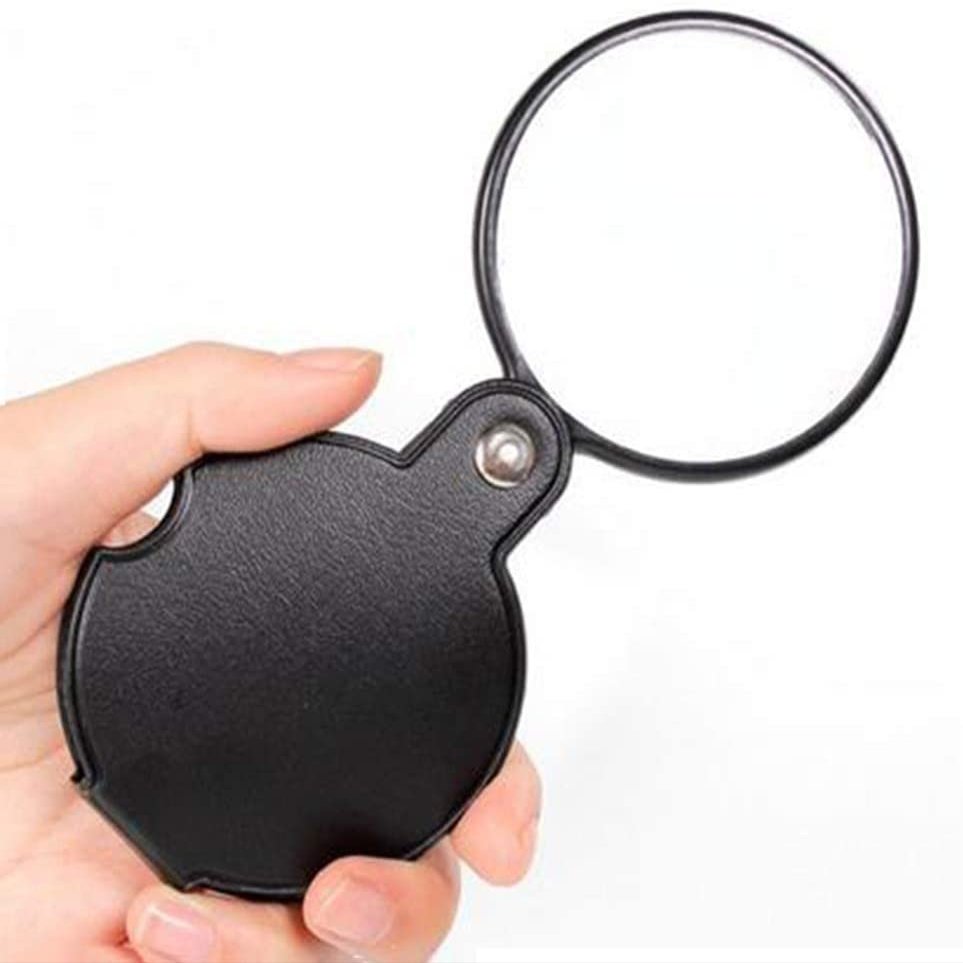 DONHEK Portable 10× 60 mm Magnifying Glass for Reading and Mobile Phone Use, Pocket Size, Star of Light