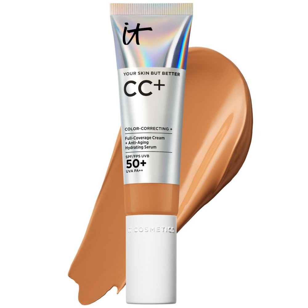 IT Cosmetics Your Skin But Better CC+ Cream SPF 50+, High-Pigment Multi-Use Cream, Tinted Anti-Aging Day Cream, Foundation, Concealer & Skincare in One
