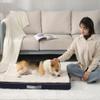 Dog & Cat Cave Bed, Large Dog Bed with Ceiling-Attached Pet Bed, Waterproof Mattress & Cover (Color B, 75 x 50 x 10 cm) view 3