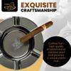 Stinky Cigar One-Piece Ashtray - Durable Stainless Steel, Windproof Deep Bowl view 3