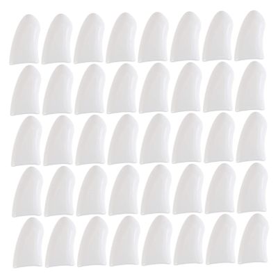 FOMIYES 6-Pack Pet Nail Caps for Cats and Dogs, White TPR Claw Covers