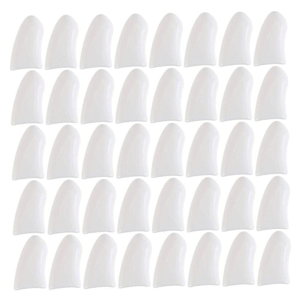 FOMIYES 6-Pack Pet Nail Caps for Cats and Dogs, White TPR Claw Covers