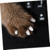 FOMIYES 6-Pack Pet Nail Caps for Cats and Dogs, White TPR Claw Covers view 3