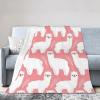 ObabO Alpaca-Llama Extra-Soft Flannel Blanket, Lightweight Warm Plush Sofa Blanket view 1