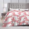 ObabO Alpaca-Llama Extra-Soft Flannel Blanket, Lightweight Warm Plush Sofa Blanket view 4