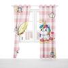 WEQEER Unicorn Room-Darkening Curtains, Pink Cartoon Horse with Rainbow Clouds view 4