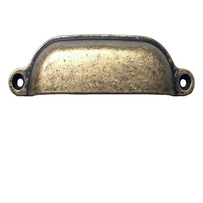 FJYDM 3.75" CC Cup Drawer Pull, Antique Bronze, 96 mm Center-to-Center