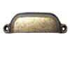 FJYDM 3.75" CC Cup Drawer Pull, Antique Bronze, 96 mm Center-to-Center view 1