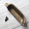 FJYDM 3.75" CC Cup Drawer Pull, Antique Bronze, 96 mm Center-to-Center view 4