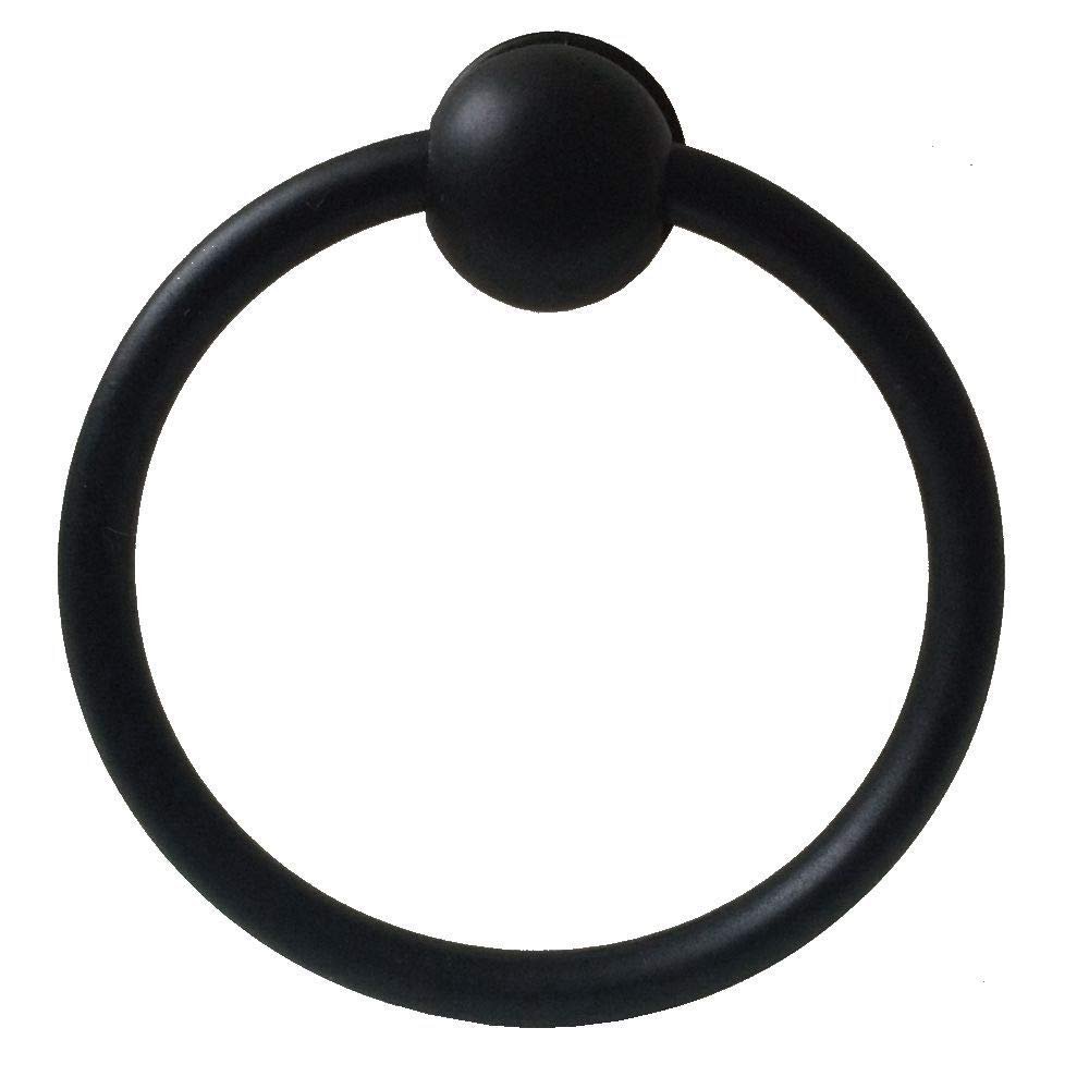 FJYDM 2.5-Inch Black Ring Single-Drop Pull Knob