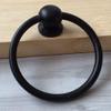 FJYDM 2.5-Inch Black Ring Single-Drop Pull Knob view 2