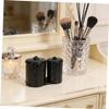 IMIKEYA Vintage Storage Box with Lid, 2 Compartments, PS, Black view 3