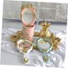 Stylish Hand Mirror with Handle, Lightweight Cosmetic Mirror for Women view 3