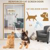 Cat Safety Gate, Dog-Proof Mesh Gate with Zipper, Gray, 85 x 195 cm view 2