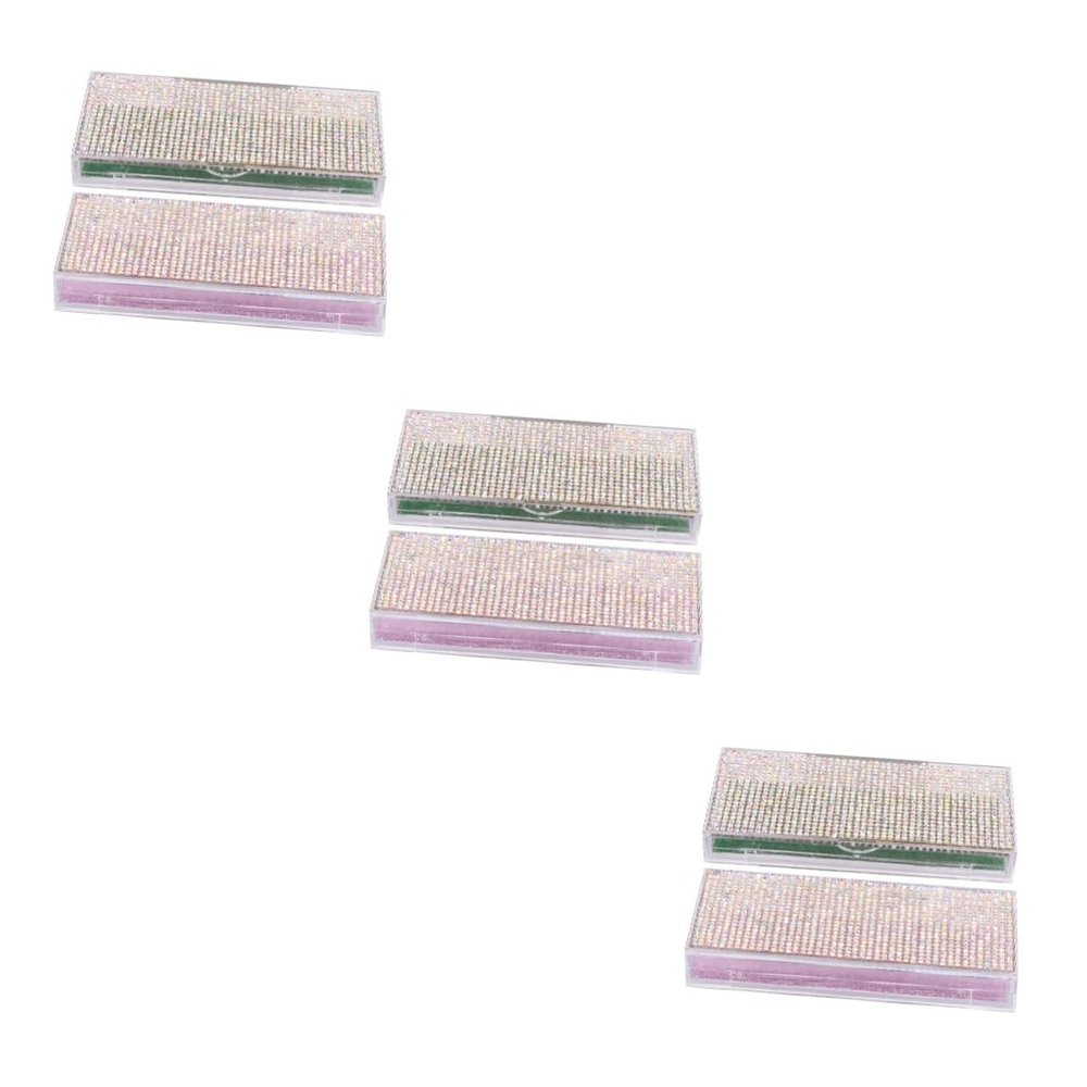 DOITOOL 6-Pack False Eyelash Storage Boxes with Glitter Design
