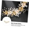 Rhinestone Pearl Hair Comb for Women, Elegant White Bridal Headpiece view 2